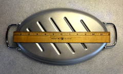 Non Stick Oval Grill Pan 13″x8″ With Stainless Steel Handles Outdoor Cooking New
