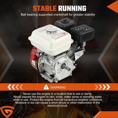 212cc 4-Stroke 7HP Manual Start Horizontal Engine For Go Kart Gas Engine Motor