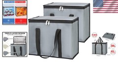 X-Large Insulated Grocery Bag – 30L Reusable Tote for Food Delivery & Shopping