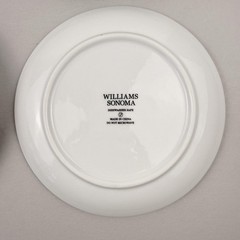 Williams Sonoma Honeycomb Embossed Appetizer Plates Set Of 4 White Gold