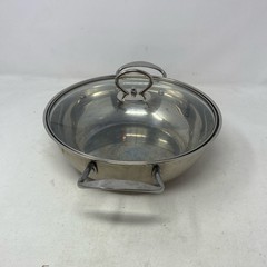 KitchenArt Artist Premium Stainless Wok w/ Lid, 12in, Silver