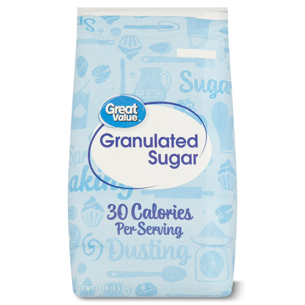 Great Value Pure Granulated Sugar, 10lb free & fast Shipping