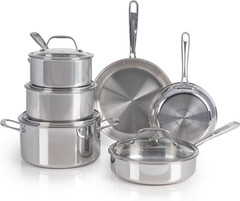 17-Piece Hard Anodized Nonstick Cookware Set – Dishwasher Safe, Black