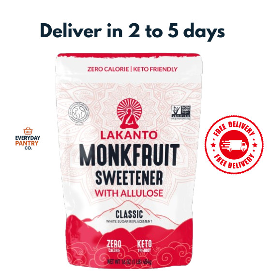 Lakanto Classic Monk Fruit Sweetener with Allulose, 1 lb, 1 Count