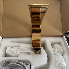 Becola Gold Color Wide Spread Faucet Modern Low Arch Thin New