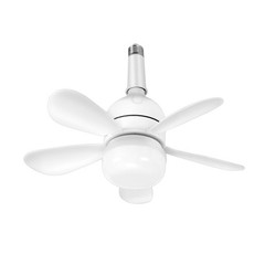 1-4PCS 2 In 1 E27 Ceiling Socket Fan 30W Dimmable LED Light Remote Control