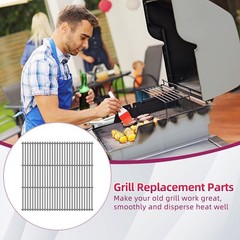 Full Size Stainless Steel Cooking Grates Replacement 19.75″ x 20.25″ – 3-in-1 Pa
