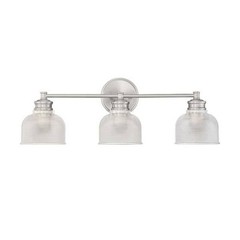 Savoy House 24.25 in. x 9.25 in. 3-Light Brushed Nickel Bathroom Vanity Light