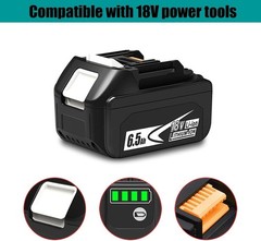 NEW 2Pack 6.5Ah 18V For Makita LXT Lithium-Ion BL1830 BL1850 BL1860 Tool Battery