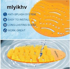 Urinal Deodorizer Screens, 36 Ct (18-Orange + 18-Blue) Fragrant Duration 30 Days