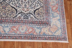 Hand-Knotted Turkish Wool Rug 9×12 Geometric Traditional Style for Any Room