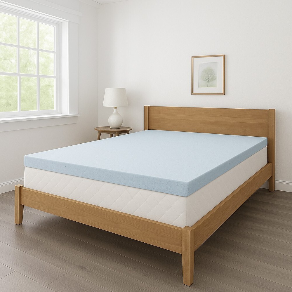 LOUNJ 2″ 3″ Gel Memory Foam Mattress Topper, Twin Twin XL Full | Made in USA