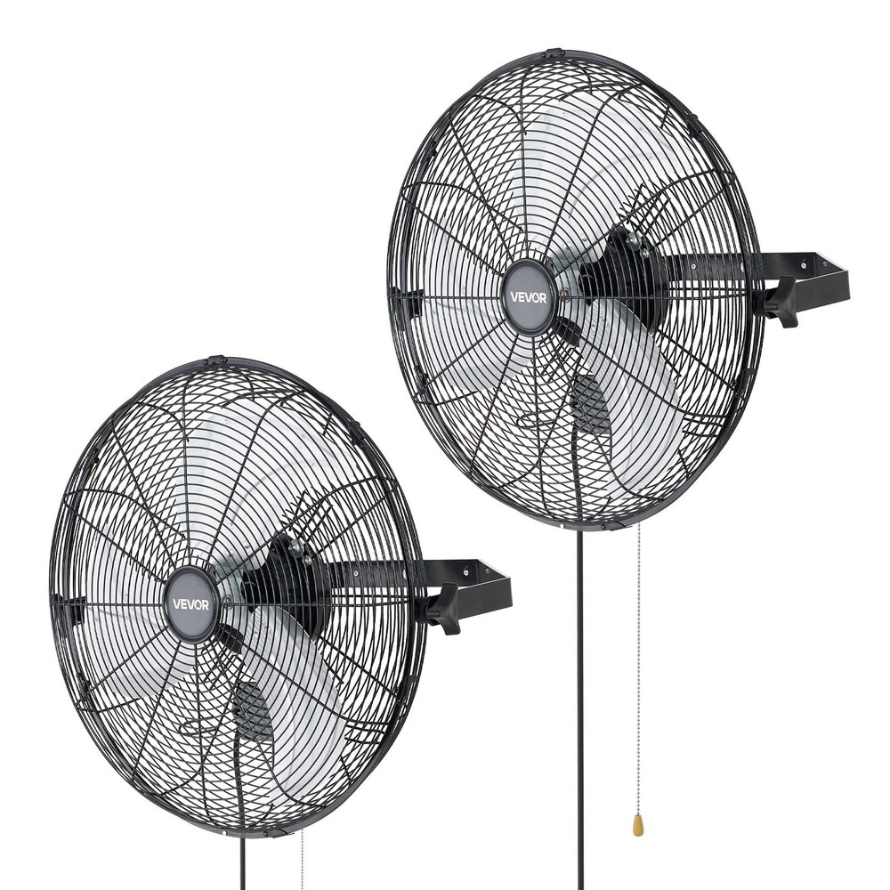 VEVOR 18 in Wall Mount Fan 2 Pack 3 Speed Long Airflow Industry Garage Workshop