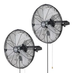 VEVOR 18 in Wall Mount Fan 2 Pack 3 Speed Long Airflow Industry Garage Workshop