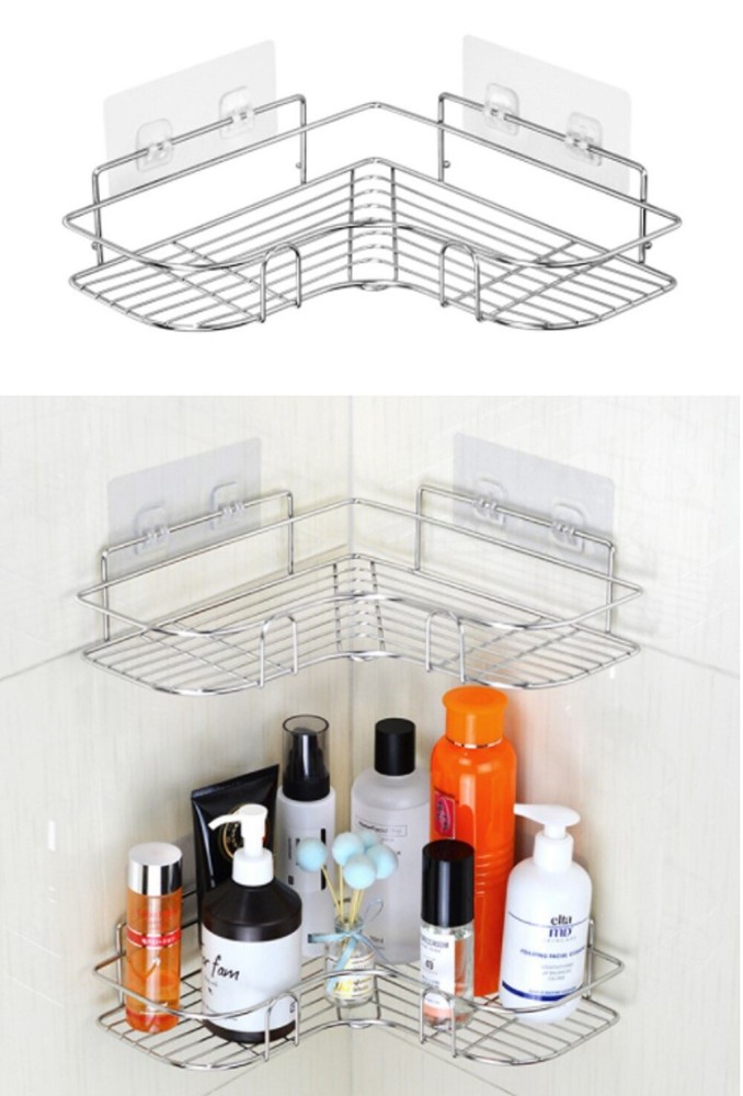 Triangular Corner Shower Caddy – Bath Storage Organizer Shelf, Bathroom Holder