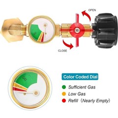 1Lb To 20Lb Tank Propane Refill Adapter With Gauge And ON-Off Control Valve US