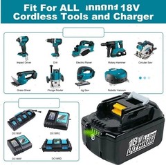 2PACK BL1860B For Makita 18 Volt 8.0Ah LXT Li-Ion Battery BL1830 3.0Ah / Charger