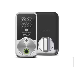 Lockly FingerPrint Secure Pro Zeno Satin Nickel Deadbolt WiFi Smart Lock Alexa