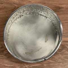 Silver Metal Leaf Design Candle Holder with Napkin Rings Set of 6 Decor