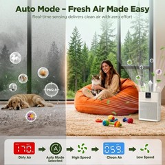 Silent Touch Control HEPA Air Purifier with Essential Oil Diffuser – Large Rooms