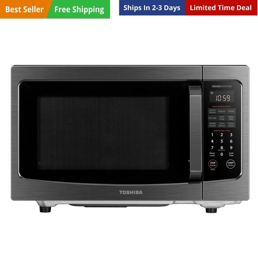 Flatbed/No Turntable Design Microwave Oven with Inverter Technology, Smart Se…