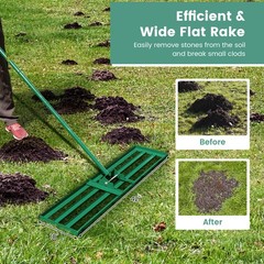 Lawn Leveling Rake 42″ x 10″ Heavy Duty Level Lawn Tool for Garden Golf Course