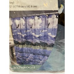Vinyl Riverbed Shower Curtain Bathroom Eagles Rustic at Home with Meijer 70×72