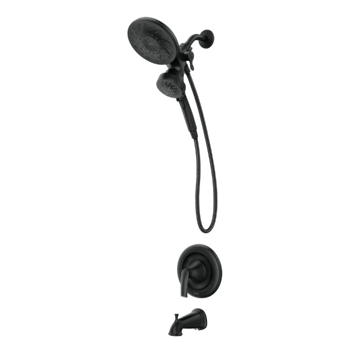 NEW CONDITION Moen 82137BL Graeden Matte Black Tub/Shower Faucet w/ Valve