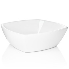 Modern Ceramic Vessel Sink – Bathroom Vanity Bowl – Flared Square White