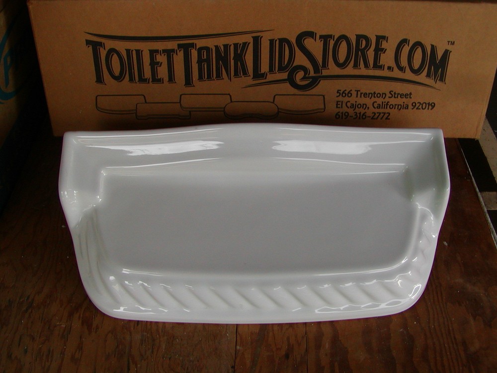 Porcher by American Standard Toilet Tank Lid Unusual Fancy Tray Style White 5C