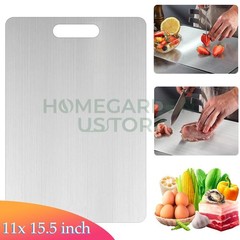 Titanium Cutting Board 100% Pure Non-Stick Double-Sided 11×15.5″ in for Kitchen