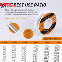 63-37 High Purity Tin Lead Rosin Core Solder Wire for Electrical Soldering, Cont