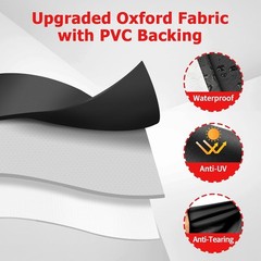 58 Inch Waterproof BBQ Gas Grill Cover Fit For Weber, Char-Broil, Nexgrill Black