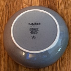 Over & Back Yes Let’s Dinner/Pasta Bowls 8 1/4” Gray Set of 4 Stoneware EUC