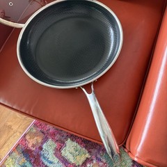 NICE USED HexClad Hybrid 12” Nonstick Frying Pan w Temper Glass Lid
