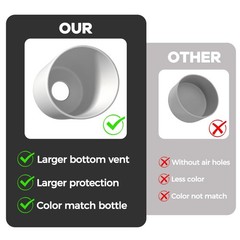 2 Pack Higher Silicone Boot for Owala Water Bottle 30oz & 40oz Black/White