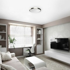 LED Ceiling Lights Flush Mount Brushed Nickel 1200 Lumens Adjustable Brightness