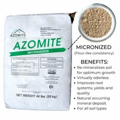 Micronized AZOMITE Powder – All Natural Trace Minerals – Soil Amendment