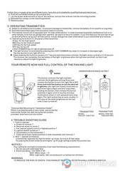Ceiling Fan Remote Control Replacement for Harbor Breeze Hampton 3 Speed Dimmer
