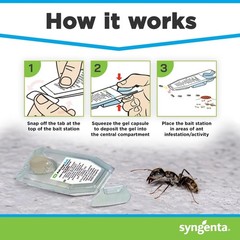 Syngenta Advion Ant Gel Station Insecticide Indoor Outdoor Ant Bait 3 Stations
