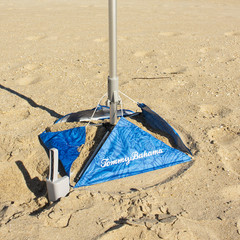 7.5ft Tommy Bahama Beach Umbrella AnchorX UPF 50+ Tilt Wind Vent with Carry Bag