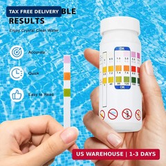 Pool Test Strips – 3-in-1 Pool Water Testing Kit for Chlorine/Bromine, pH, Alkal