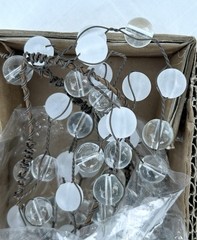 POTTERY BARN NIB Clear & Frosted Glassberry 5’Garland Holiday or Anytime of Year