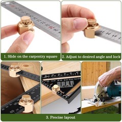 4 Pack Stair/Square Gauge Set for Framing Square, Stair Stringer Layout Tool for