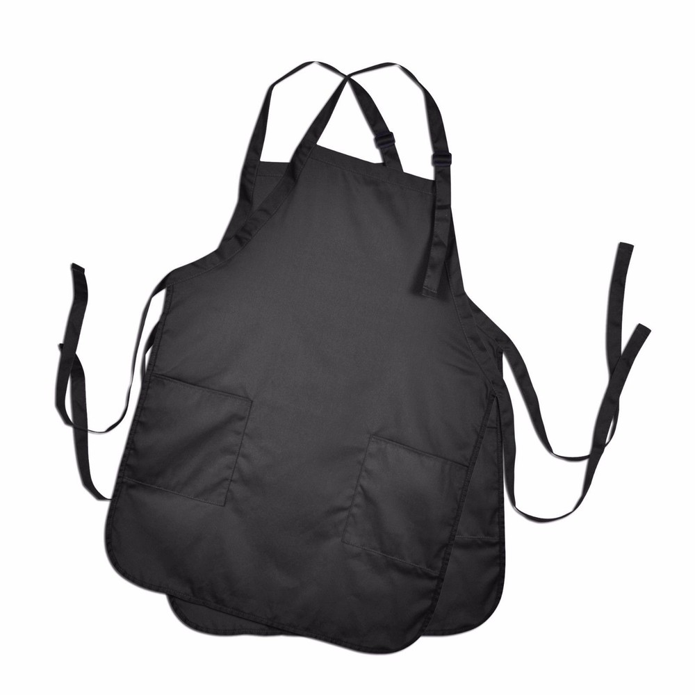 2-PACK Apron Commercial Restaurant Home Bib Spun Poly Cotton Kitchen Aprons