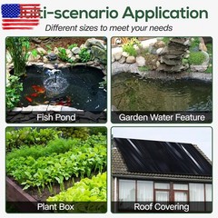 Pond Liner 10 x 13 Ft HDPE Pond Liners 20 Mil UV Resistant Preformed Pond Liners