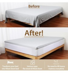 Fitted Bed Sheet Holders & Straps – Secure Elastic Sheets to Mattress…