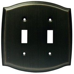 Oil Rubbed Bronze Double Toggle Switch Wall Plate