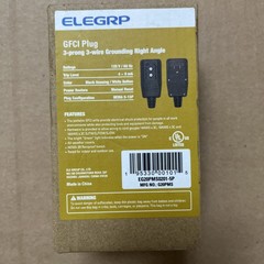 ELEGRP 4.67 in. 15 Amp Manual Reset 3 Prong Portable GFCI Replacement Plug Assem
