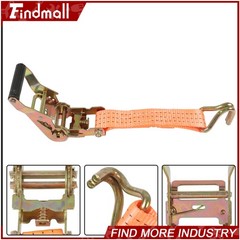 Findmall 1.5″ x 15′ Ratchet Straps J Hook 4000-lbs Heavy Duty Tie Downs 10 Pack